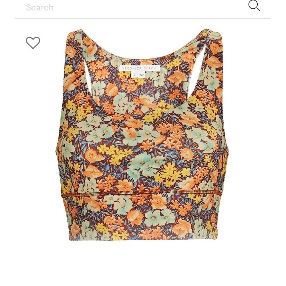 Veronica Beard Floral Print Sport Bra S